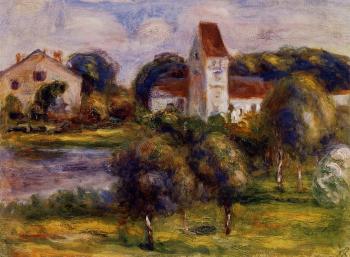 皮埃爾 奧古斯特 雷諾阿 Breton Landscape, Church and Orchard 皮埃爾 奧古斯特 雷諾阿 Breton Landscape, Church and Orchard